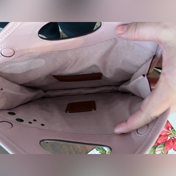 Coach Bags Coach Foldover Cut Out Clutch Crossbody In Carnation